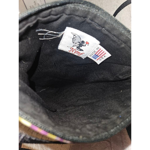 Vintage Nymf Women's Purple & Green Crossbody HandBag Purse (Made in the USA) - Picture 5 of 12